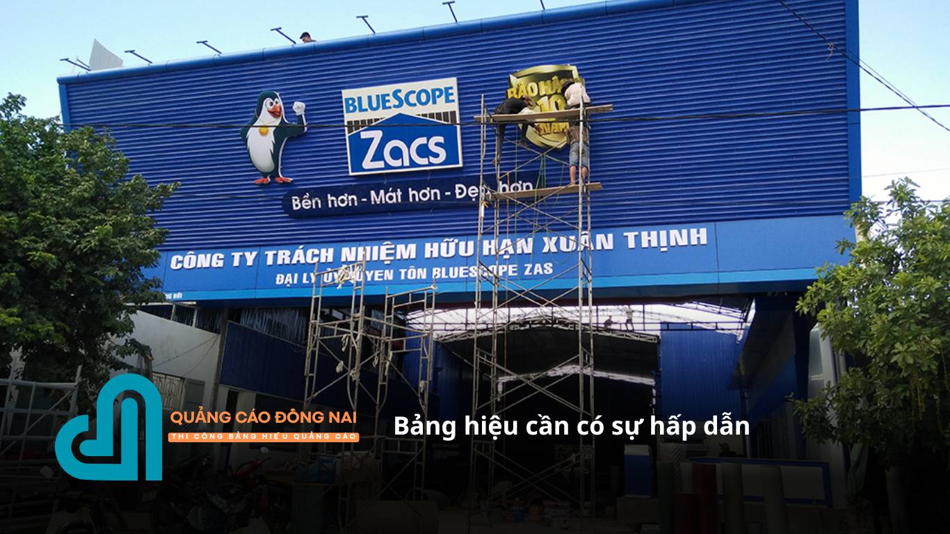 Bảng hiệu cần sự hấp dẫn