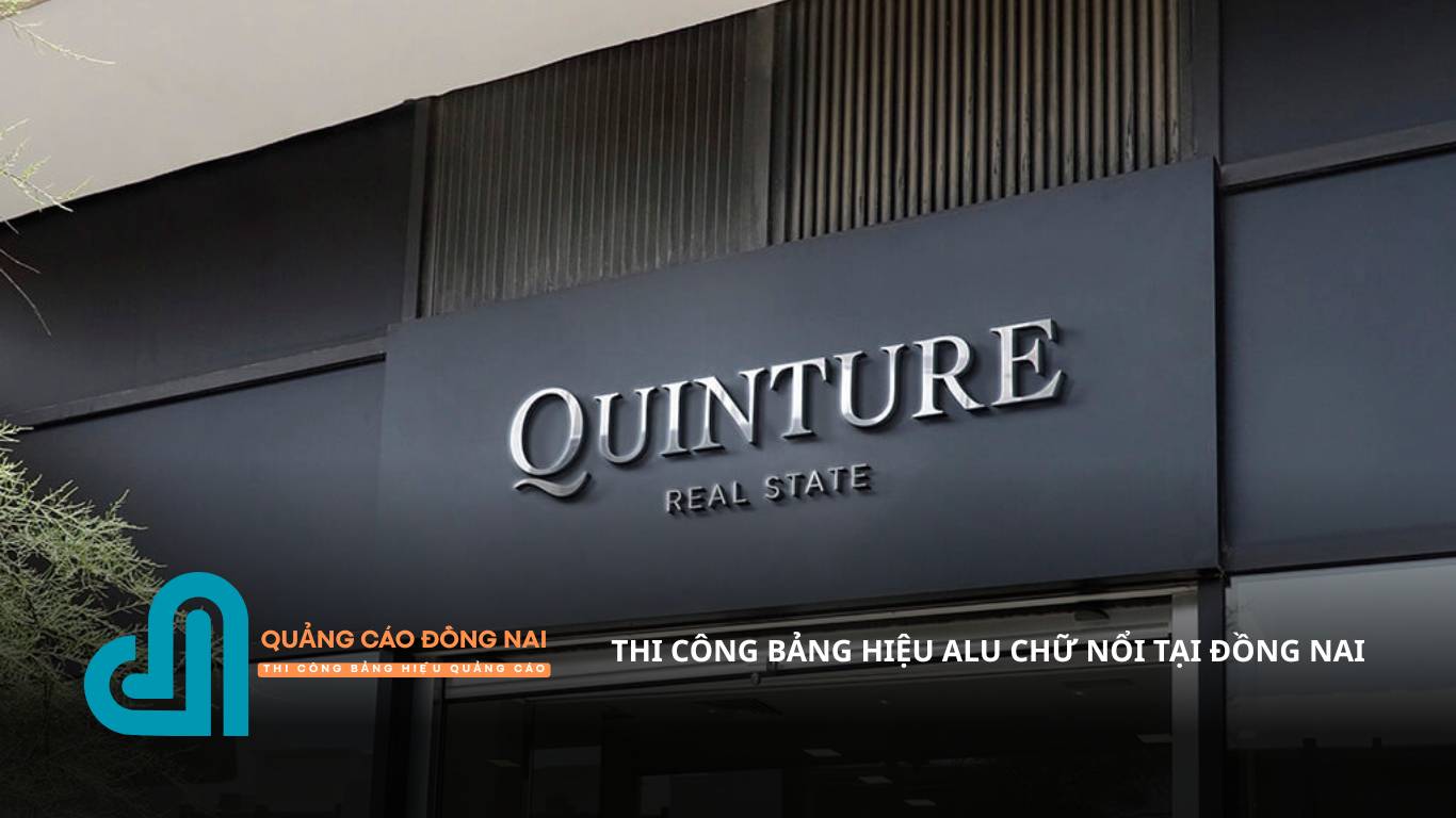 Thi công bảng hiệu Alu chữ nổi Đồng Nai