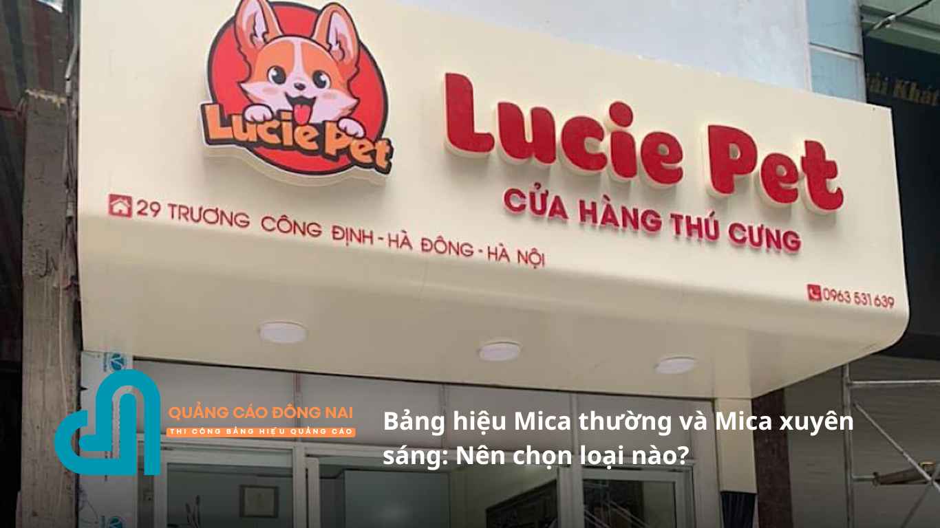 Bảng hiệu Mica thường và Mica xuyên sáng: Nên chọn loại nào?