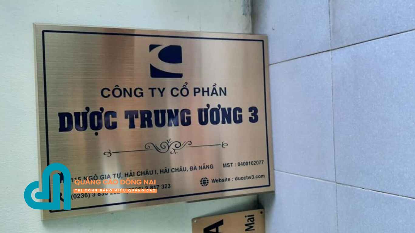 Các loại bảng tên công ty inox phổ biến tại Đồng Nai