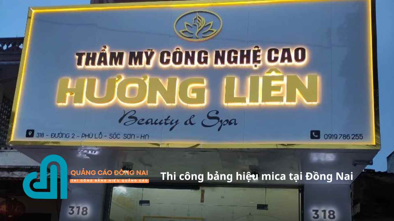 Thi công bảng hiệu Mica tại Đồng Nai